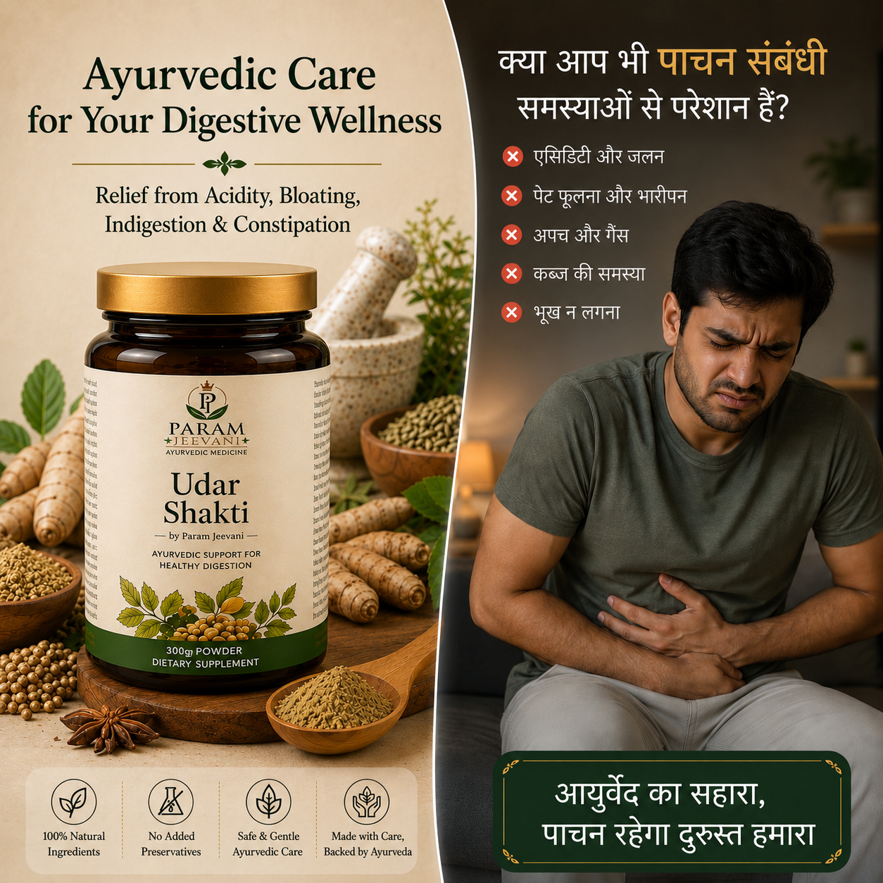 Udar Shakti by Param Jeevani (Powder & Capsule)