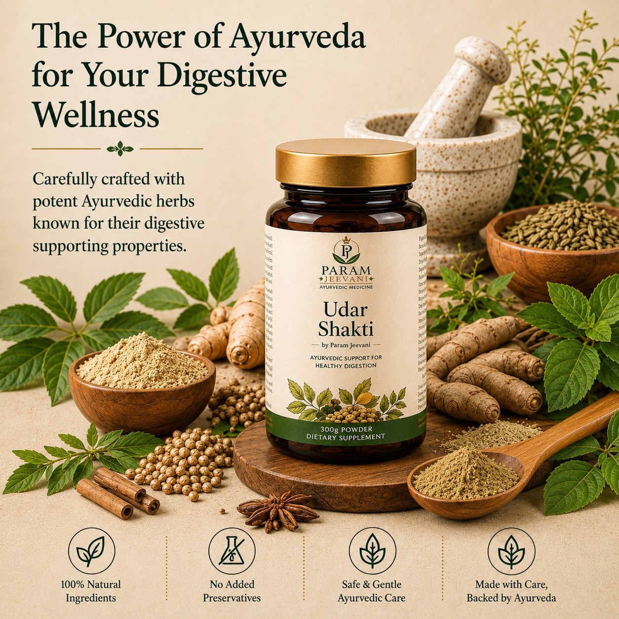 Udar Shakti by Param Jeevani (Powder & Capsule)