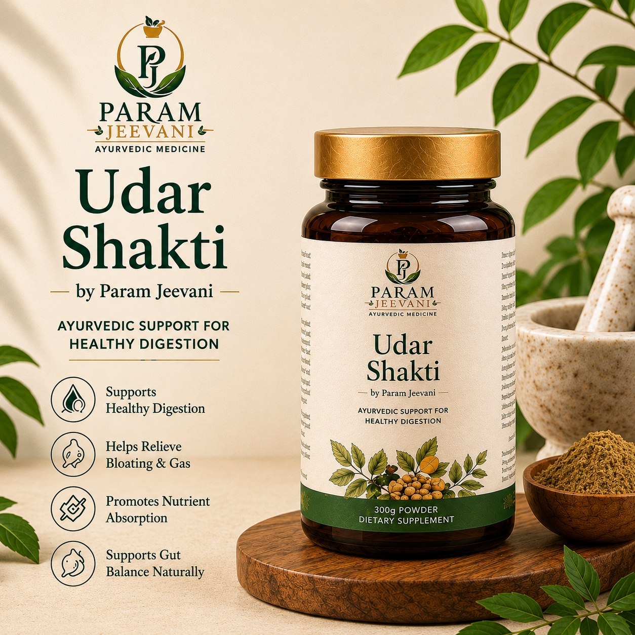 Udar Shakti by Param Jeevani (Powder & Capsule)